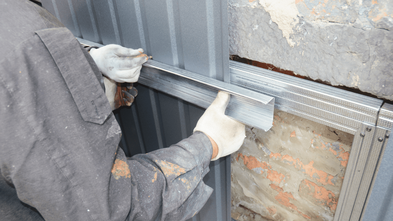 Attaching flashing to a foundation repair